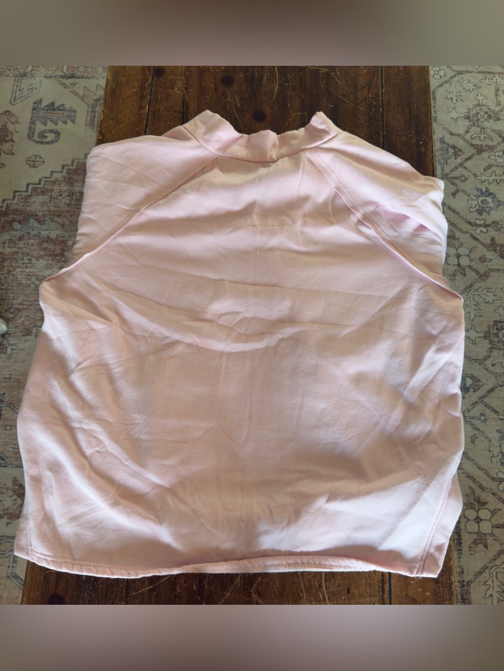 Pink Oversized Sweatshirt V Neck - Picture 5 of 5